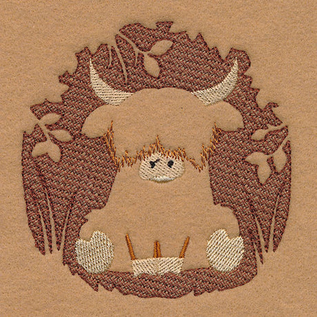 Highland Cow Silhouette (Embossed)