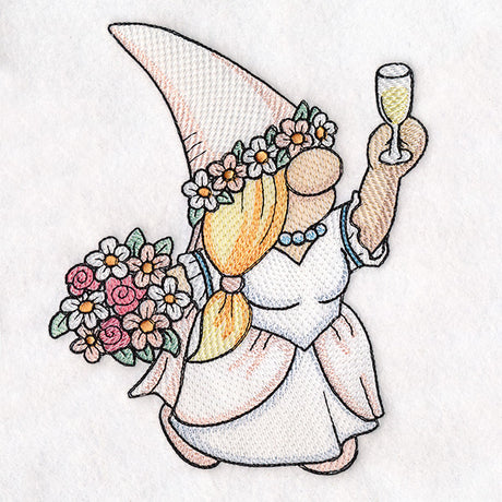 Toasting Bride Gnome
