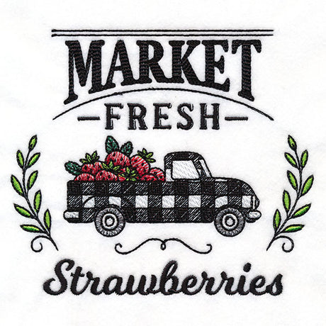Market Fresh Retro Truck - Strawberries