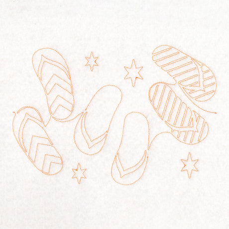 Simply Summer - Flip Flops (Edge-to-Edge Quilting)