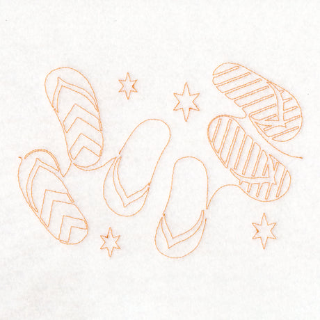 Simply Summer - Flip Flops (Edge-to-Edge Quilting)