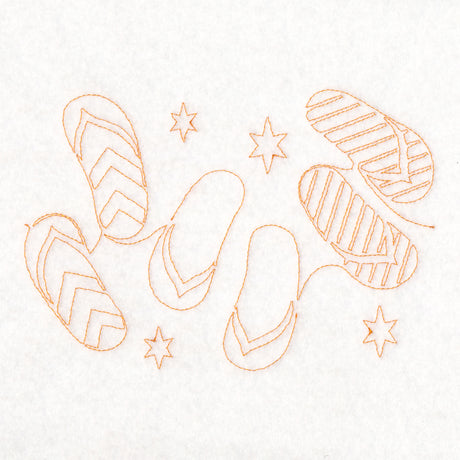 Simply Summer - Flip Flops (Edge-to-Edge Quilting)