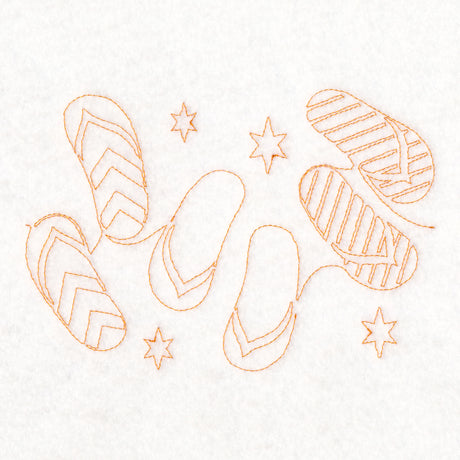 Simply Summer - Flip Flops (Edge-to-Edge Quilting)