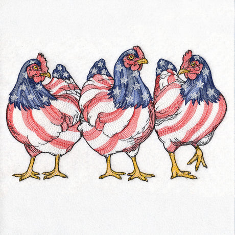 Patriotic Chicken Trio