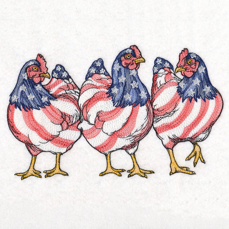 Patriotic Chicken Trio