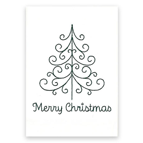 Merry Christmas Swirl Tree (Cardstock)