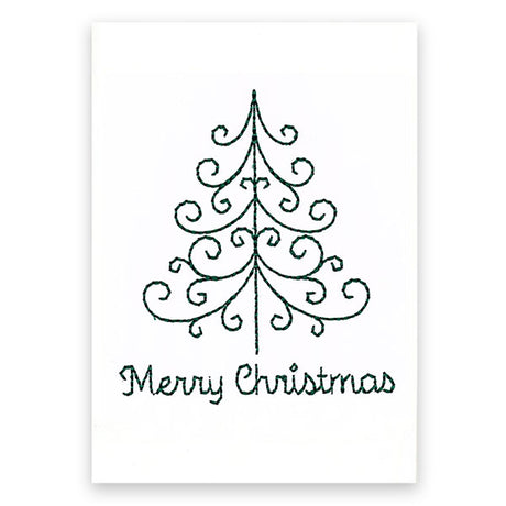 Merry Christmas Swirl Tree (Cardstock)