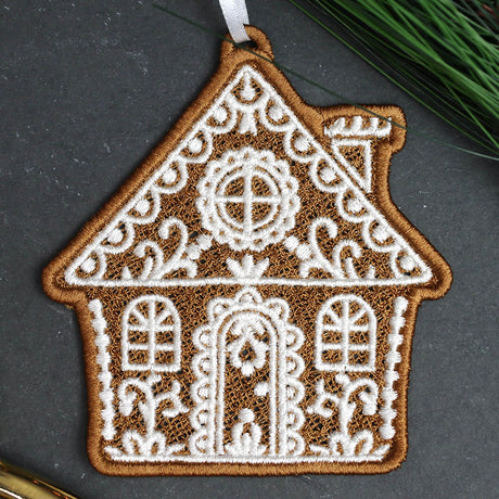 Christmas Gingerbread Cookie - House (Lace)