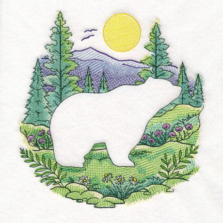 Mountain Bear Silhouette (Embossed)