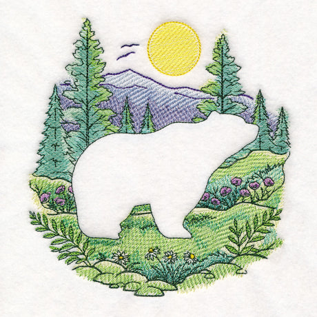Mountain Bear Silhouette (Embossed)