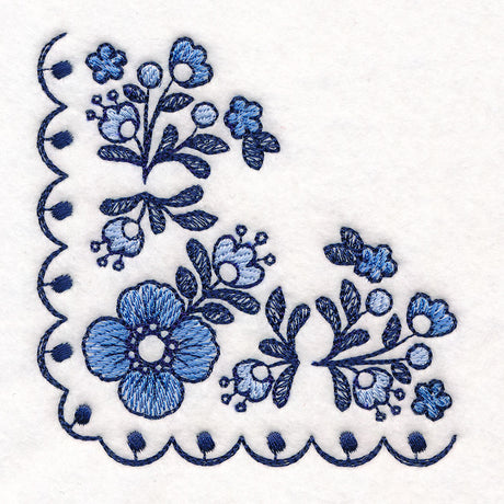 Delicate Delft Corner - Flower 2