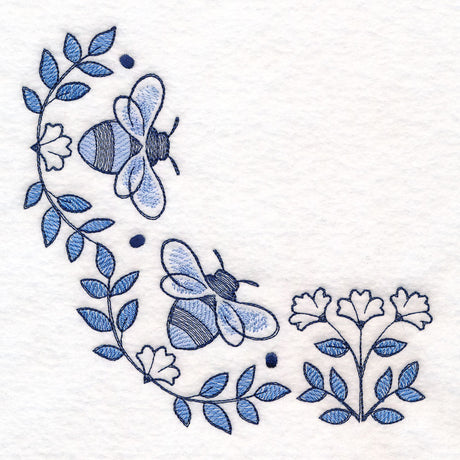 Delicate Delft Blue Corner - Bee
