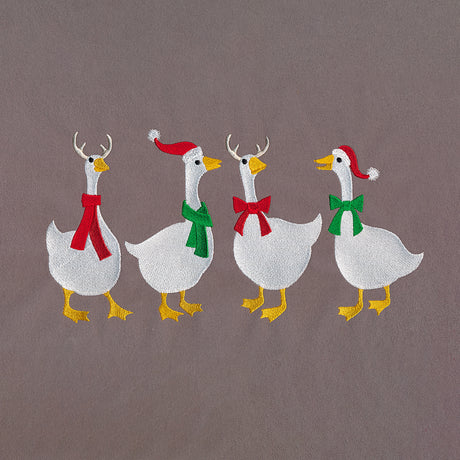 Christmas Party Geese Border