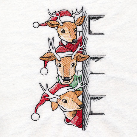 Peeking Christmas Reindeer Stack