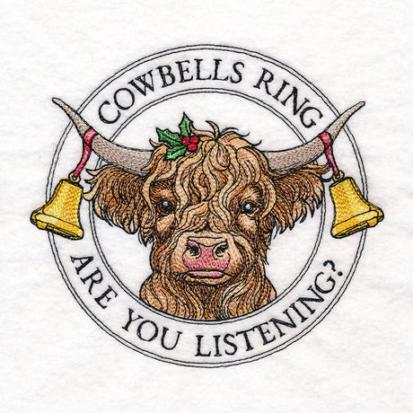 Christmas Highland Cow Stamp