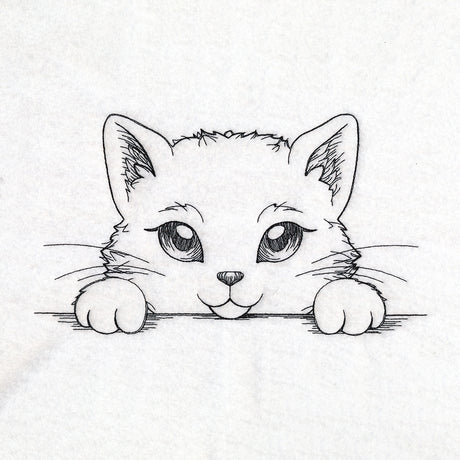 Peeking Cat Sketch
