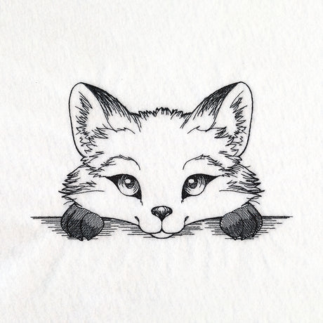 Peeking Fox Sketch