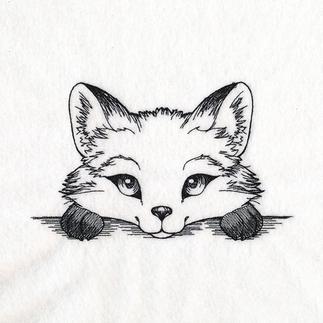 Peeking Fox Sketch