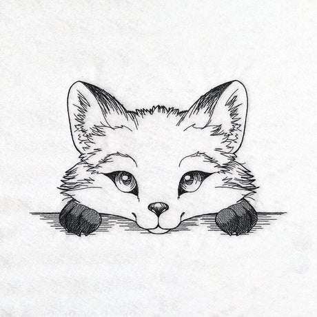 Peeking Fox Sketch
