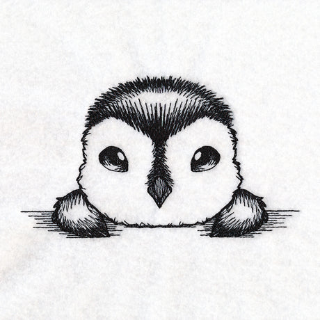 Peeking Penguin Sketch