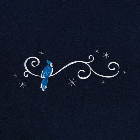 Frosted Blue Jay Border