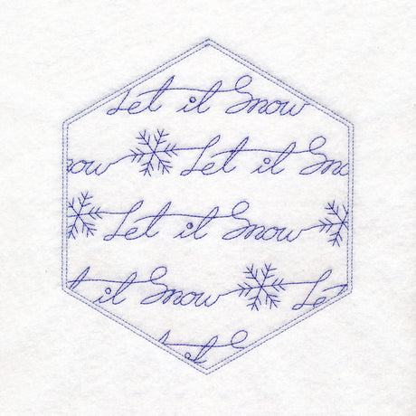Winter Beauty Quilt Hexagon - Let it Snow