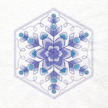 Winter Beauty Quilt Hexagon - Snowflake