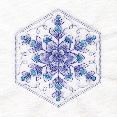 Winter Beauty Quilt Hexagon - Snowflake