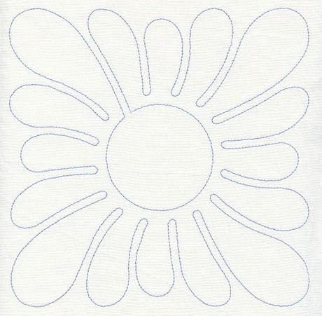 Feather Quilting Square (Single Run)