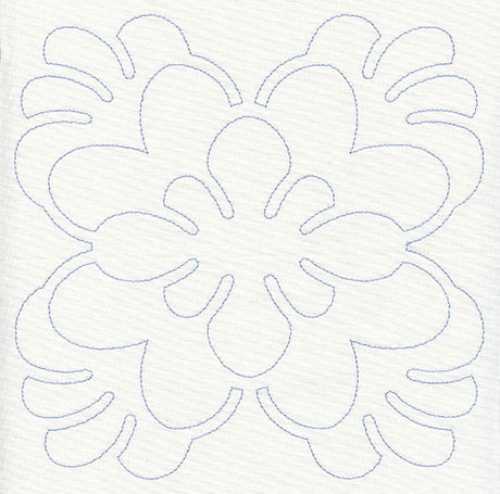 Feather Quilting Ornate Square (Single Run)