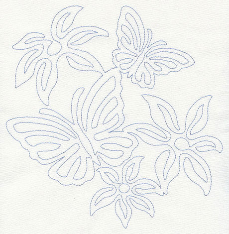 Floral Flight Quilting Motif (Single Run)