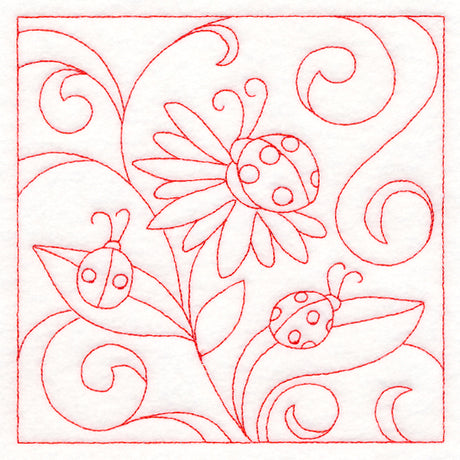 Spring Quilting - Ladybugs (Double Run)