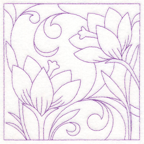 Spring Quilting - Crocuses (Double Run)