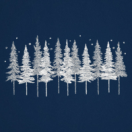 Midnight Snowy Forest Border