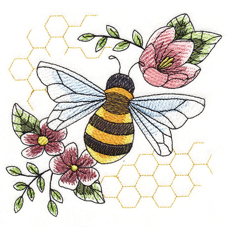 Buzzing Bee and Blooms Accent
