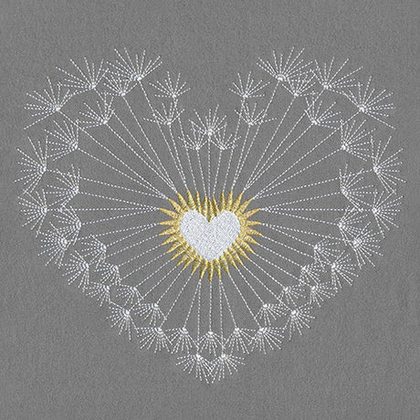 Sparkling Dandelion Heart