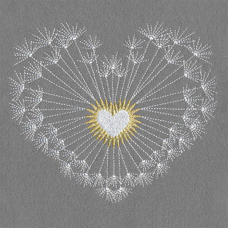Sparkling Dandelion Heart
