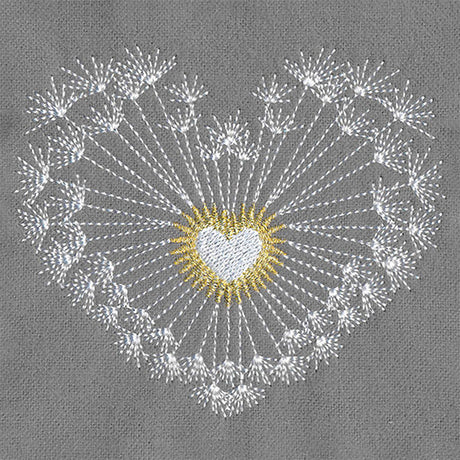 Sparkling Dandelion Heart