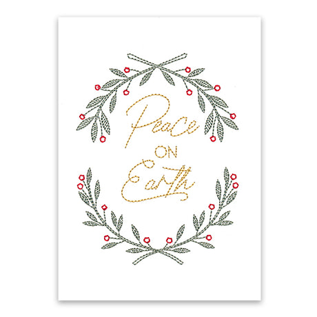 Peace On Earth with Laurels (Cardstock)