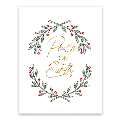 Peace On Earth with Laurels (Cardstock)