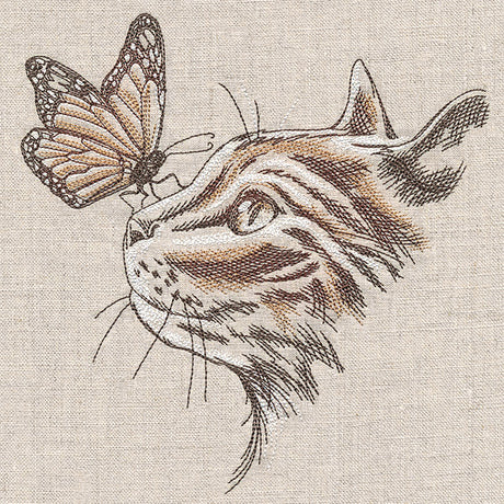 Purr-fectly Poised Monarch & Kitten