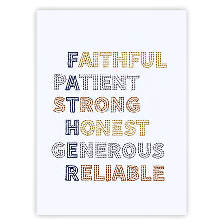 A Father's Character (Cardstock)