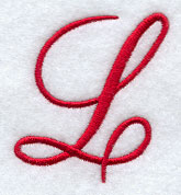 Monogram Script Letter L - 4 Inch