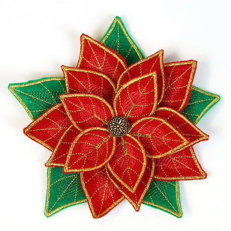 Freestanding Fabric Poinsettia (In-the-Hoop)