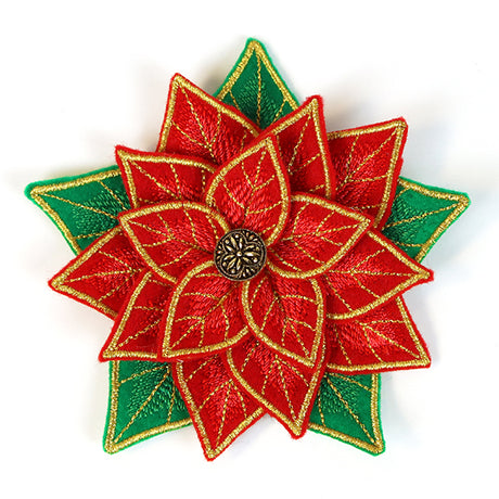Freestanding Fabric Poinsettia (In-the-Hoop)