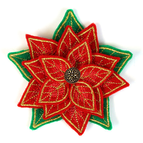 Freestanding Fabric Poinsettia (In-the-Hoop)