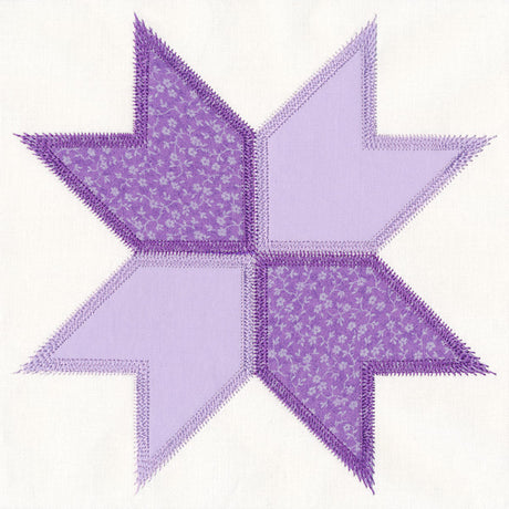 Eight-Point Star Quilt Block (In-the-Hoop)