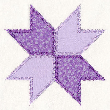Eight-Point Star Quilt Block (In-the-Hoop)