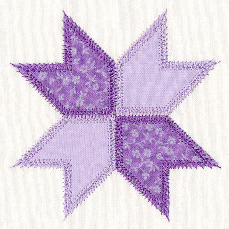 Eight-Point Star Quilt Block (In-the-Hoop)