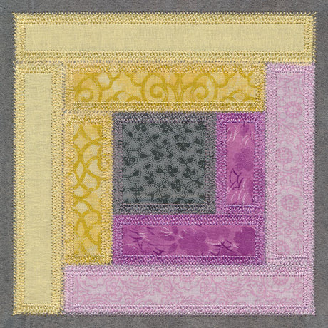 Log Cabin Quilt Block (In-the-Hoop)